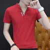 Лисявенская мужская футболка мандарин воротник футболки с коротким рукавом марка футболка мужская одежда 210706