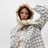 Moda pikowana headscarf puffer szalik trójkąt szalik kaptur szalik puffy światło i ciepły chustka zimowa szyja puffowa szalik 211224