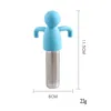 Silicone Stainless Steel Humanoid Tea Strainers Filter Leakage Infuser Cup Decoration Creative Ornament Gadgets Lazy Tealeaf Diffuser DH5786