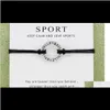 Drop Delivery 2021 Sier Tone Circle Volleyball Charm Bracelets & Bangles Women Girls Wristband Adjustable Friendship Infinity Wish Jewelry Wi
