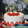 1 topper per torta con candela per festa di compleanno a forma di amore a forma di stella romantica