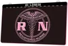 LD5038 RN Enfermeira Enfermeira Caduceus Snake Medical Symbol Light Sign 3D Gravura LED atacado de varejo