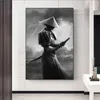 Японский Samurai Canvas Живопись Современное Стеновое искусство Фотографии Аннотация для гостиной Домашнее Украшение Домашнее плакаты и принты