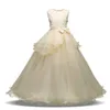 Robe de soirée en dentelle pour enfants, tenue de princesse à fleurs, pour filles, spectacle de piano, été