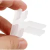 Plastic 3 manieren T-vorm glazen plank box container kartonnen plank papier kartonnen connector clip tube mouw