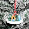 Personliga julprydnader Graduate Family DIY handskriven önskemål Snowman Resin Pendant Xmas Tree Decorations