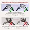 Clusterringen Groothandel Moissanite Ring Vrouw S925 Classic Six-Claw Artificial Diamond Silver Engagement Verstelbaar voor vrouwen EDWI22