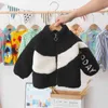 Cappotti di lana per bambini in bianco e nero Cappotti invernali in cashmere Giacche spesse Neonate Abbigliamento per ragazzi MD20347 211204