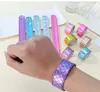 Newgirls Mermaid Sequins Slap Snap Armband Party Shining Wristband Mode Kids Boys Smycken Färgglada Kid Födelsedag Partys Present EWB6731