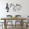 Adesivos de Parede Moda Arte Música Canções Som Notas Melody Decalques Decalques Papéis de Parede Home Quarto Sala de estar Decoração Adesivo # 202