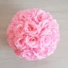 6 "15 cm kunstmatige roos zijde bloem zoenen ballen witte bloemen bal voor kerst ornamenten bruiloft decoratie 16 kleur