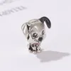 Passar Pandora Armband 20st Cute Cartoon Dog Animal Enamel Silver Charms Bead Dangle Charm Pärlor för grossist DIY European Sterling Halsband Smycken