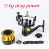 Full Metal Spinning Reel Fishing Saltwater 35KG Drag Power for Fish