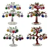 Party Decoration Crystal Apple Tree Glass Craft Good Luck Decorative Artificial Colorful Figurines For Bedroom Gifts Birthday Festival Bar