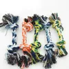 Dog Rope Toys Dog Tough Rope Chew Toys Puppy Cotton Durable Braided Funny Tool Double Knot Toy Pets Chews Knot Play Teeth Cleaning