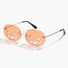 Rande Kürbisform Sonnenbrille Frauen Männer 2021 Oval Legierung hohl Sonnenbrille weiblich Halloween Punk Brille Oculos2007728