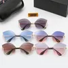 2023 Dernière personnalité Lunettes de soleil œil de chat Lunettes de créateur de mode Net Celebrity Stage Catwalk Big Frame Vintage Luxe Sun-Shading Mirror Fille Cadeau Cinq Couleurs