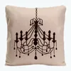 Classic Chandelier Design Throw Pillow Case Decorative Black And White Cushion Cover Perfect Gift By Lvsure For Car Sofa Seat Cushion/Decora