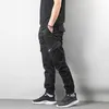 Homens Moda Streetwear Mens Jeans Jogger Calças Juventude Casual Verão Azido Calças Bandas Marca Botão Corte de Calças de Jeans Europeu 210723