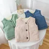 children's vest autumn and winter boys baby silk cotton thick girls foreign style waistcoat P4707 210622