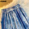 KOSAHIKI Femmes Pantalons Taille Haute Ins Mode Tie-Dye Dégradé Casual Lâche Slim Pantalon Tout-Match 2021 Été Harajuku Pantalon Q0801