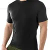 Средний вес 180gsm Мужская 100% мериносовая шерсть футболка с коротким рукавом, втулка базой, 7 цветов, американская подходит 210716