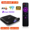 A95X W2 AMLOGIC S905W2 TV -låda 4GB 32GB 2G 16G Dual Band WiFi 2.4G/5G BT5.0 Smart Media Player med LED Display 4G 32G 4GB64GB Android 11.0 TVBox Android11