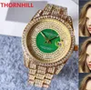 Top quality nice model Fashion lady special watch 40mm rhinestone stainless steel men women watch Full Diamonds Ring Dial Wristwatches Luxury female clock