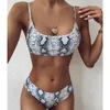Leopard Imprimir Duas peças Swimsuit Mulheres High Cintura Bikini Swimwear de Banho Natação para Mulheres Brasileiro Bikinis 210625