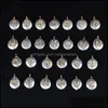 Earrings & Necklace Jewelry Sets 2021 Alphabet Letter Charm White Cz Crystal Real Pearl Gold Pendant Choker Drop Earring Set Braidal Women D