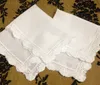 Nivelty Kobiety 12 sztuk / partia 12x12White bawełniane chusteczki weselne Haftowane koronki Hankies na specjalne okazje