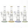 11 polegadas de cachimbo de água dupla matriz estéreo de Óleo de Óleo Dab Dab Bondos de vidro birdcage tubulações de água 14mm articulação feminina com tigela