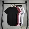 Mode män förlängda t-shirt longline hip hop tee shirts kvinnor swag kläder hajuku rock tshirt homme