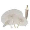 100pcs Diametro fatto a mano 60cm Pianura Bianco Colore Bianco Piccolo Ombrello Ombrello Ombrello Parasole Decorazione di nozze
