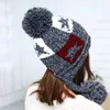 TsureTobe高品質のカシミアビーニー女性ウィンターハットファッションリンクタイプニット帽子帽子秋の毛皮Pompom 2022ビーニー/スカルキャップ