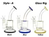 Glass Hookah Rig/Bubbler Bong for smoking 7.5inch Height3 tyle of perc with 14mm Glass bowl 320g weight 3 Colors BU001A/B/C