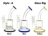 Glass Hookah Rig / Bubbler Bong para fumar 7.5 pulgadas Altura 3 tipo de perc con recipiente de vidrio de 14 mm 320 g de peso 3 colores BU001A / B / C