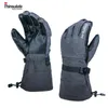 Thinsulate Winter Ski Snow Luvas Homens Mulheres Touchscreen Preto Cinza Quente Quente Snowmobile Snowmobile Mittens à prova d'água 211229