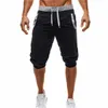 Hommes Shorts Casual Summer Loisirs Longueur au genou Shorts Couleur Patchwork Joggers Pantalons de survêtement courts Pantalons Hommes Bermuda X0705