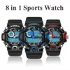 Smeall Men Sports Watches Digital Двухместный Хронограф Часы Мужская Светодиодная Хрономета Неделя Дисплей Наручные Часы Монтр Homme Час G1022