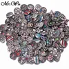 100 st mycket hela 12mm 18mm snap -knapp smycken för snap armband blandade strass metall charms diy knappar snap smycken 210323322u