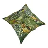 Cushion/Decorative Pillow Vintage Green Tropical Bird Jungle Garden Pillowcase Printed Polyester Cushion Cover Decorations Throw Case Home