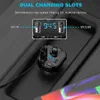 Bluetooth FM Transmitter Kit for Car Wireless RadioTransmitter Cars Adapter Dual USB Charging Port