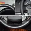 Мода углерода Fiberblack кожаный руль рулевого колеса рука швейная крышка подходит для земли ровера Freelander 2 Discovery 4 Range Rover