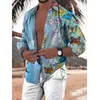 Chemises décontractées pour hommes à manches longues coton décontracté hommes printemps automne mode imprimé grande taille vêtements Hawaii surdimensionné boutonné chemise hommes hauts