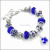 Charm Bracelets Jewelry Beaded Crystal Bracelet Diy Glazed Bead National Style Pendant Drop Delivery 2021 Msiqr