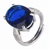 2pcs pack 2021 blå färg halsband oval öppen ring lyx för kvinnor dam årsdag present smycken bulk j5802