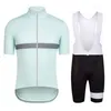 Rapha Team Cykling Kortärmad Jersey Bib Shorts Sätter Mäns Sommar Andas MTB Bike Outfits Utomhus Sport Uniform Y21032009