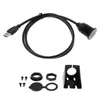 Organizador de automóviles de alta calidad USB3.0 Extensión Flush Mount Cable Dashboard Kit Redondo