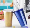 The latest 16OZ coffee milk mug, summer transparent straw ice cup, a variety of styles to choose from, support for custom logos